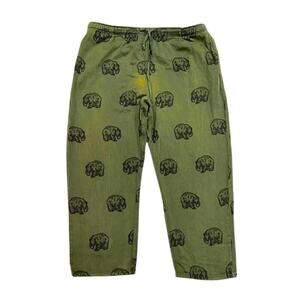 ★ Woolrich Vintage Green Elastic Bear Pajama Pants ★